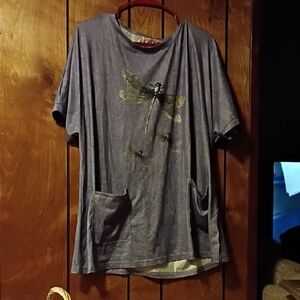 Purple Dragonfly Graphic T-Shirt